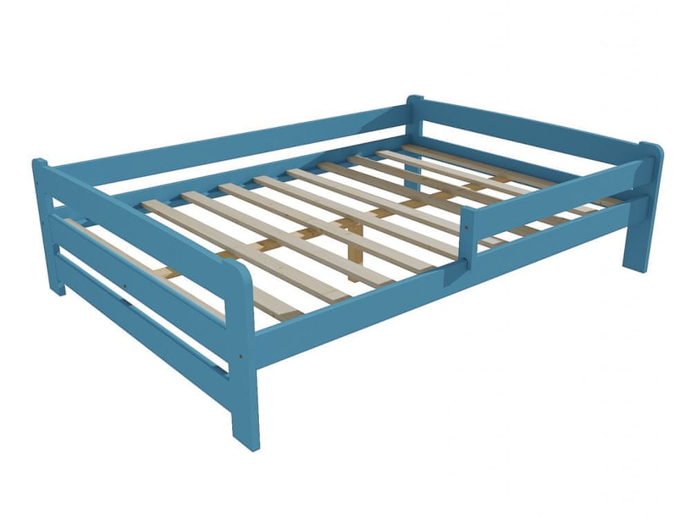 eoshop Detská posteľ so zábranou VMK009D KIDS (Rozmer: 120 x 200 cm, Farba dreva: farba modrá)